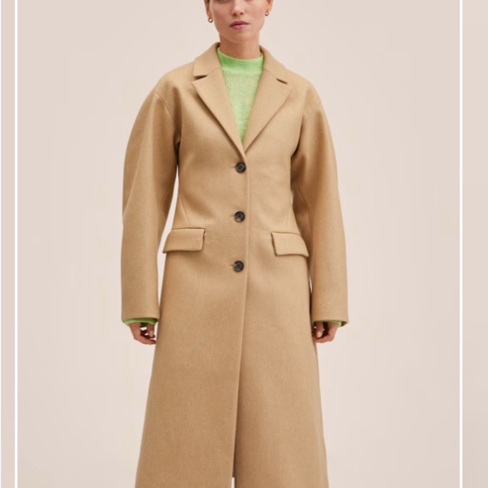 Mango Women's Camel Trench Coat - Worn ONCE!